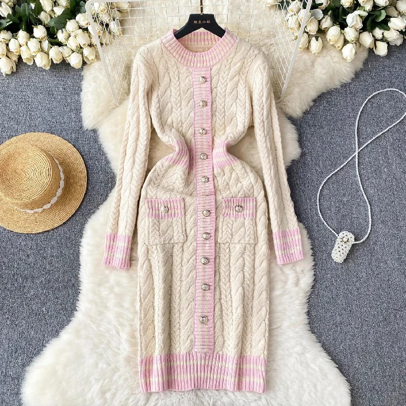 Midi dresses with embroidered accents for a unique and detailed design Herrets Statement Knit Dress Midi dresses with embroidered accents for a unique and detailed design Herrets Statement Knit Dress
