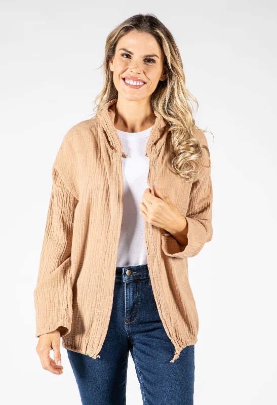 color block women cardigan with bold huescolor block women cardigan with bold huesTextured Hooded Cardi