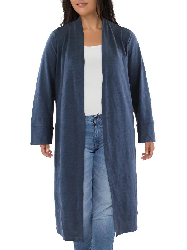 Plus Size Women's Embroidered Sweaters in Ethnic StylesPetites Womens Heathered Long Duster Sweater Plus Size Women's Embroidered Sweaters in Ethnic StylesPetites Womens Heathered Long Duster Sweater