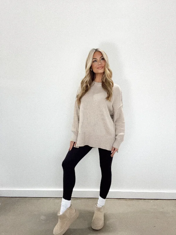 V - Neck Women's Ribbed Wool Sweaters for FallStitched Sweater