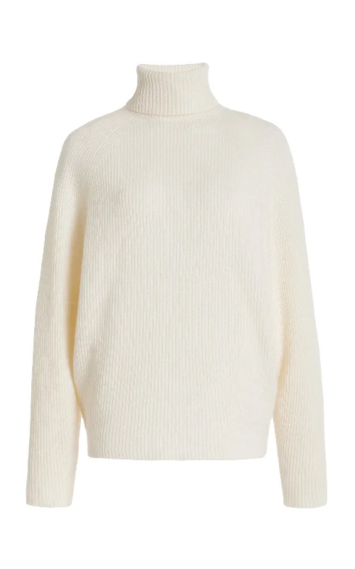 Split - Hem Women's Linen Blend Sweaters for SpringWigman Knit Turtleneck Sweater in Ivory Cashmere Split - Hem Women's Linen Blend Sweaters for SpringWigman Knit Turtleneck Sweater in Ivory Cashmere