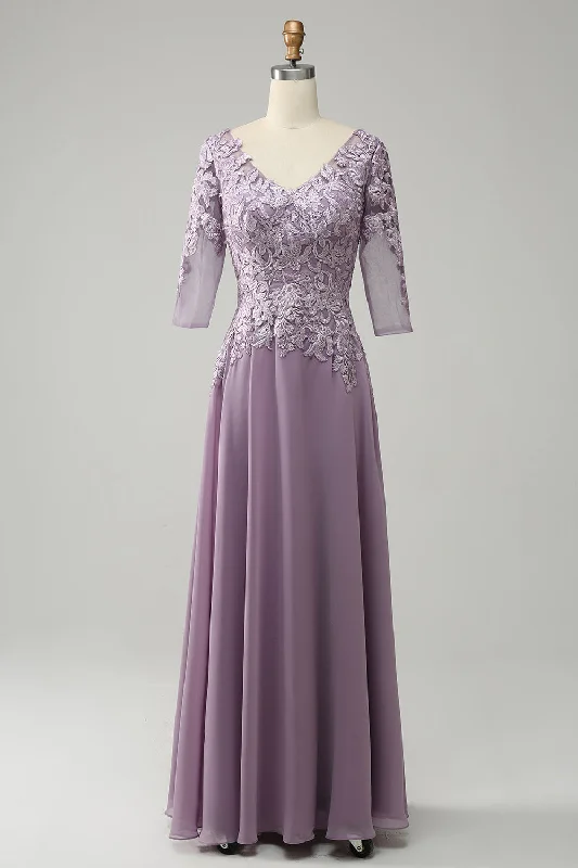 Cocktail dresses with a mesh panel and a high - neck designGrey Purple Chiffon Mother of the Bride Dress with Lace Cocktail dresses with a mesh panel and a high - neck designGrey Purple Chiffon Mother of the Bride Dress with Lace