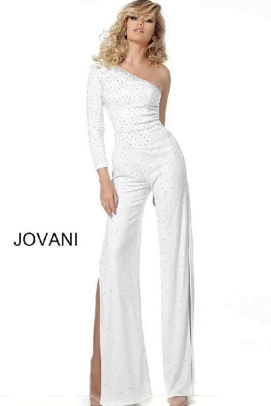 Tea - length wedding guest dresses with polka dot patternsJovani 1723 Prom Jumpsuit
