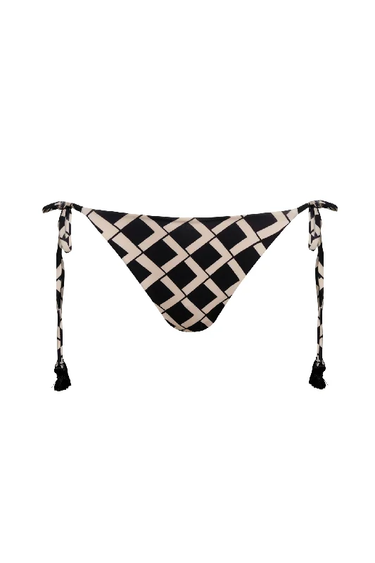 Tie - side bikini bottoms for an adjustable and stylish fitTina Black Deco Bottom